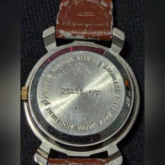 Classy Brown, Gold, & Silver Toned Wristwatch w/ Adjustable Buckle Band - Picture 8 of 8